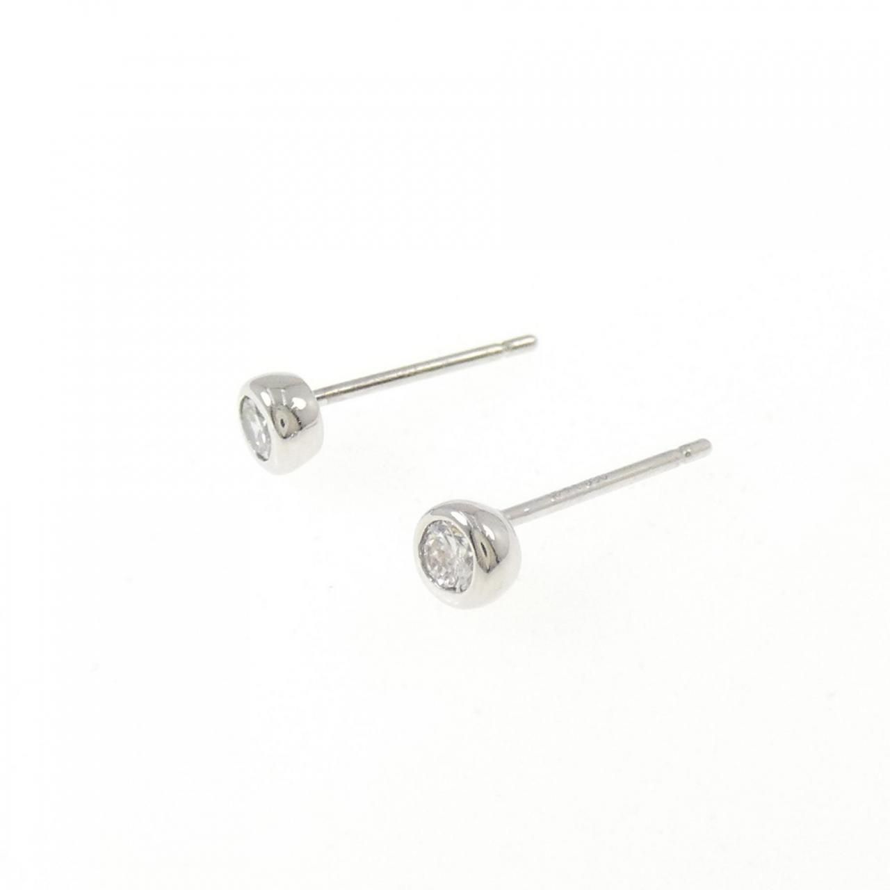 PT850 ソリティア ダイヤモンド ピアス 0.18CT