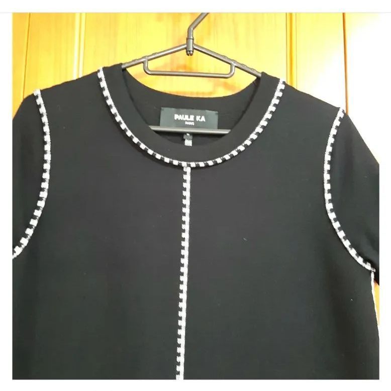 極美品☆PAULE KA】ポールカ レディース 半袖ひざ丈ワンピース sizeM