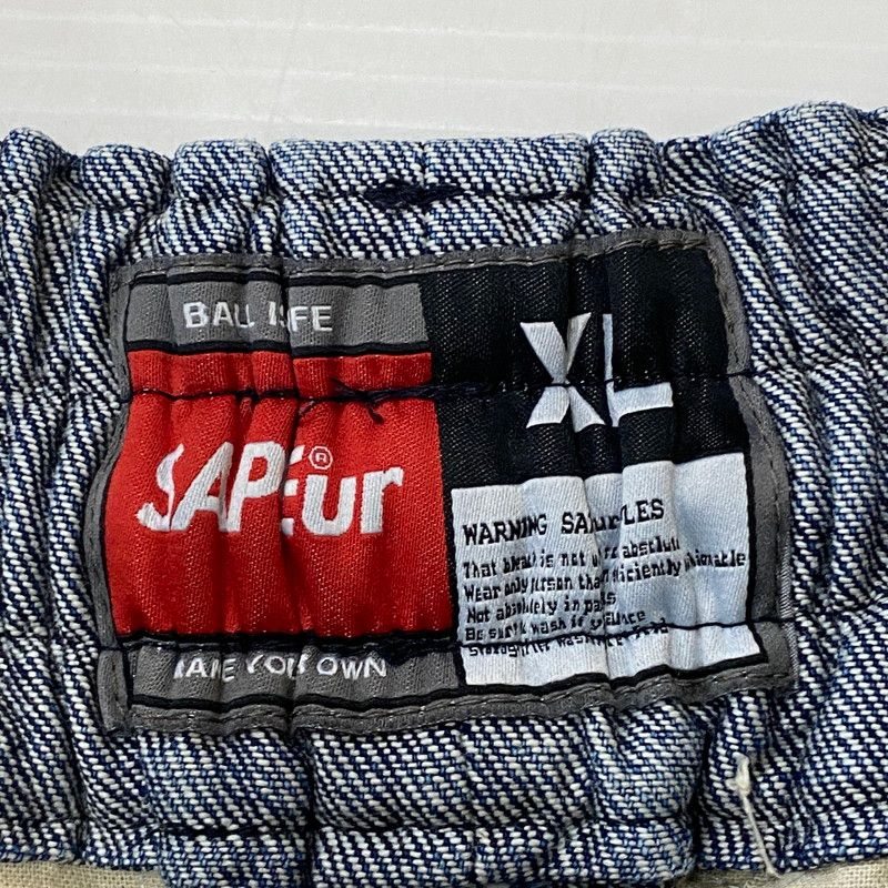気まぐれ出品 SAPEur サプール ヴィンテージ デニム ショートパンツ XL サプールSAPEurヴィンテージデニムショートパンツ M / L/ XL