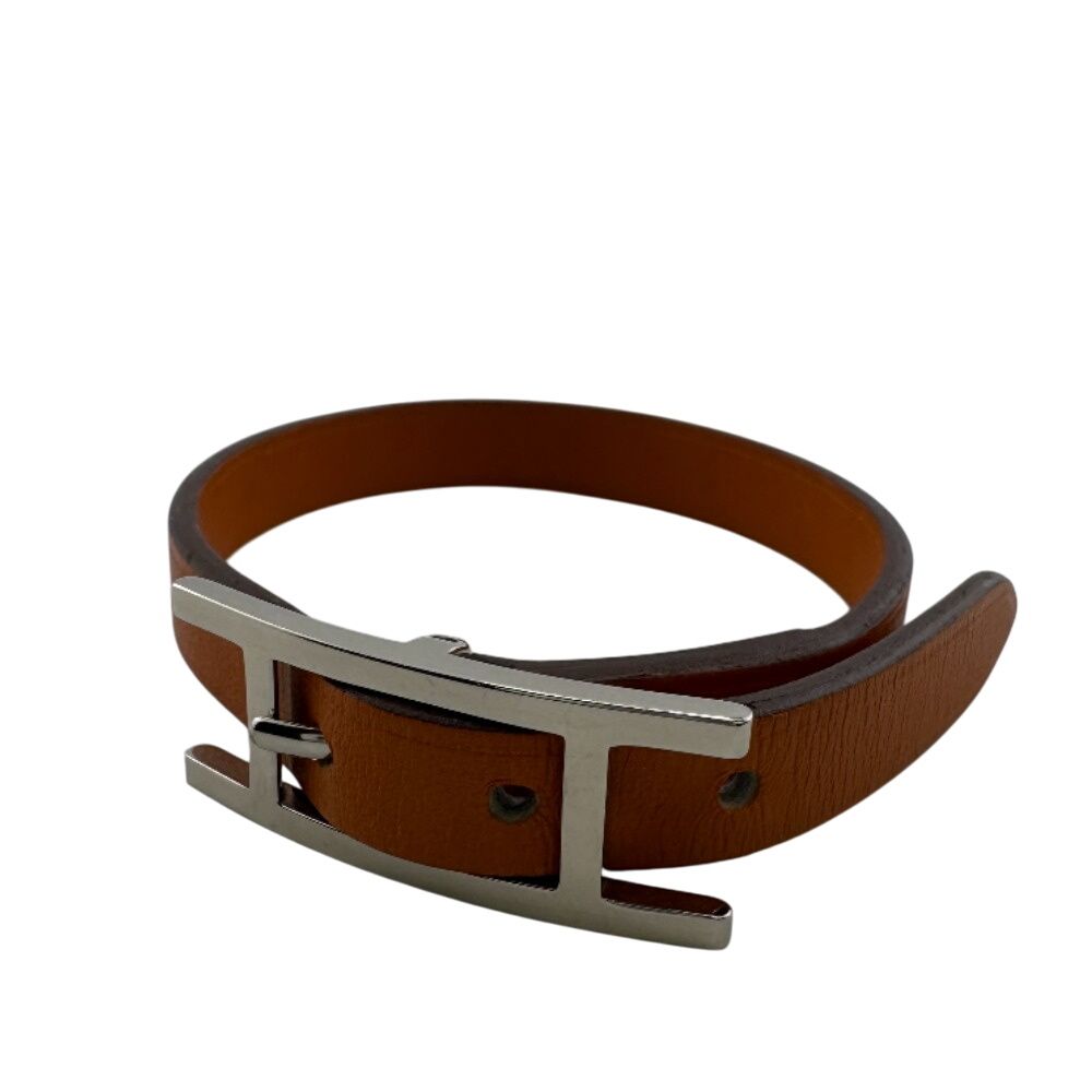 ５％OFF フォロワークーポン HERMES エルメス ヘルメス アピ ブレスレット ハイ ブランド アンクル バングル 腕 手首 オレンジ ユニセックス おすすめ 人気