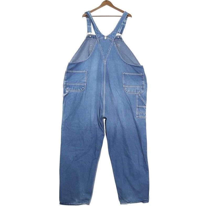 KEY キー デニムオーバーオール メンズW 56 ブルー ワーク ビンテージ 大きいサイズ hps-0059