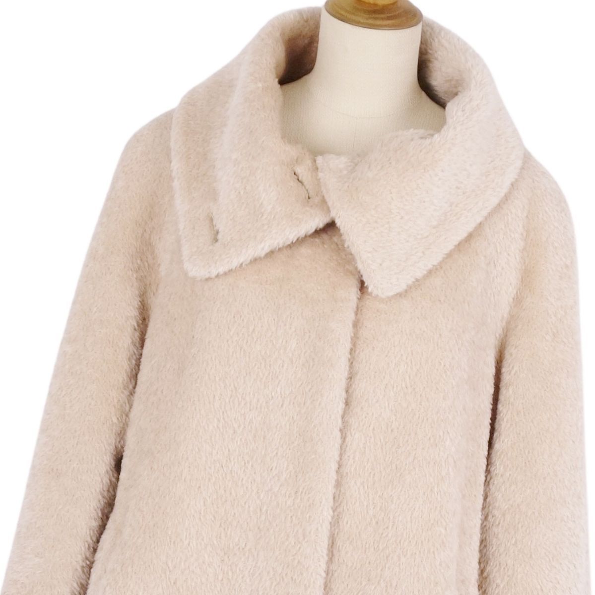 美品 マックスマーラ Max Mara STUDIO コート シャギー アルパカ