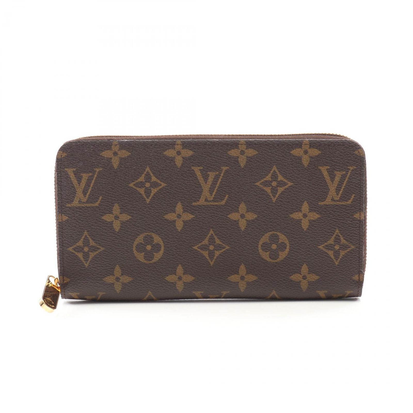 ルイ ヴィトン LOUIS VUITTON ラウンド長財布 ジッピーウォレット M60017 ブラウン PVCコーティングキャンバス ジッピー ウォレット ユニセックス Used A
