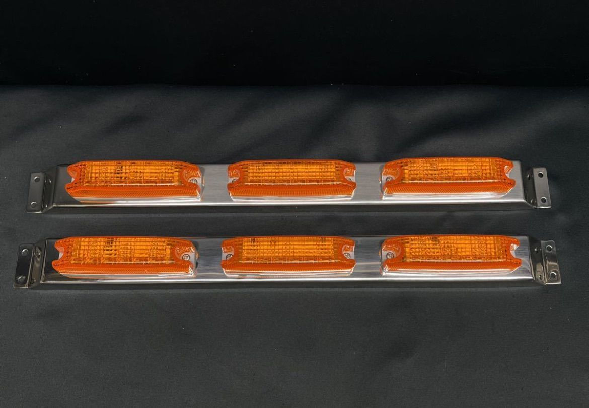 3連LED車高灯　アンバー 日本ボデーパーツ工業 ヤック製3連車高灯左右セット 超高輝度LED