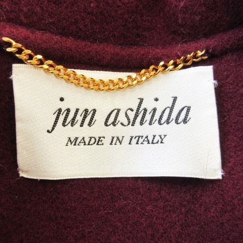 jun ashida ジュン アシダ コート イタリア 新品タグ付き シルク ジュンアシダ jun ashida ロングコート ウール メルトン 赤