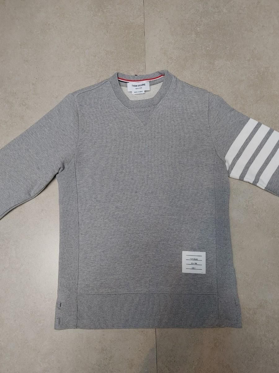 【Bunjang商品韓国直送】Thom Browne(トム・ブラウン) 四本サイドライン パーカー グレー 1 サイズ ほぼ新品 出品