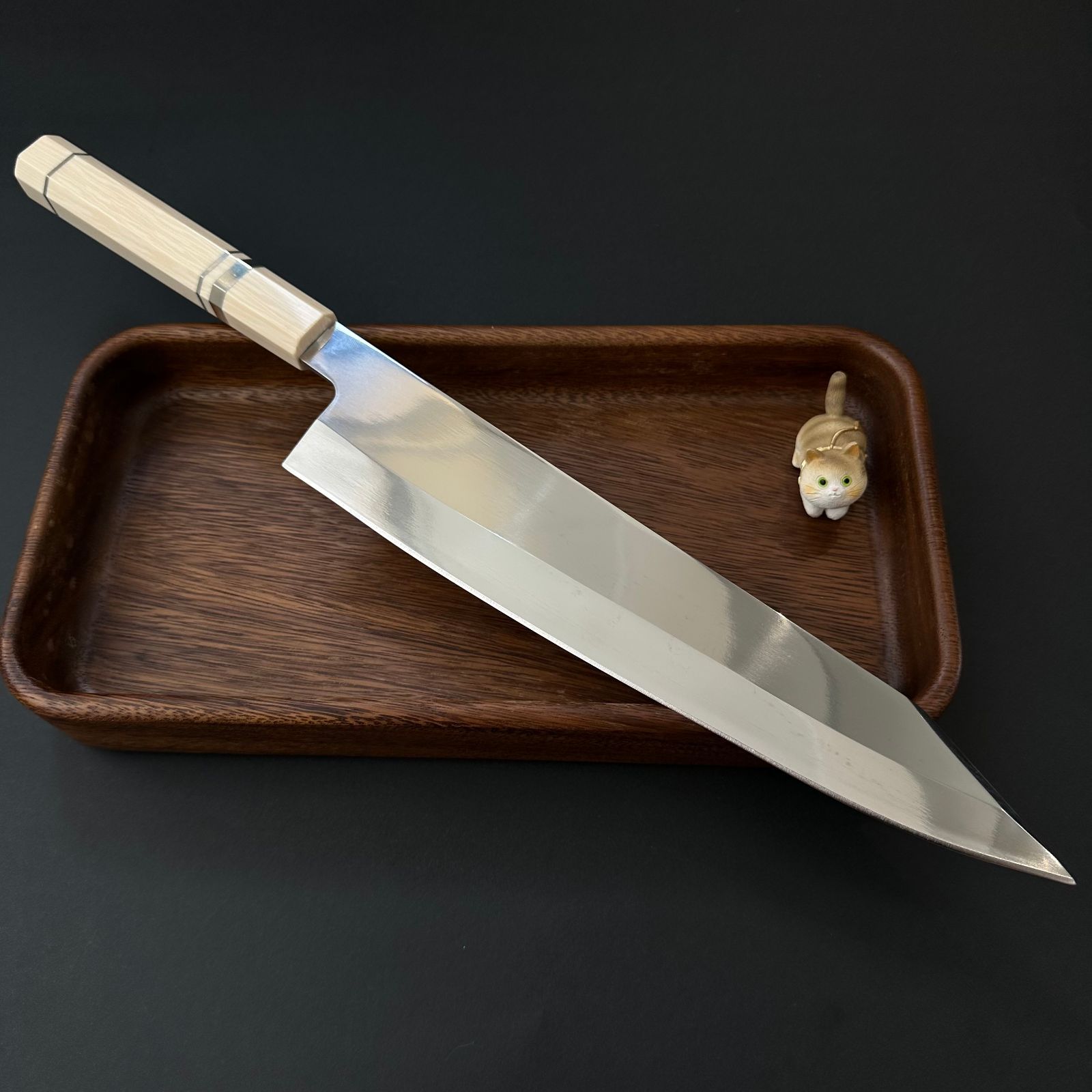 鏡面仕上げ VG10号本焼出刃包丁180mm 黒檀柄八角柄 - メルカリ
