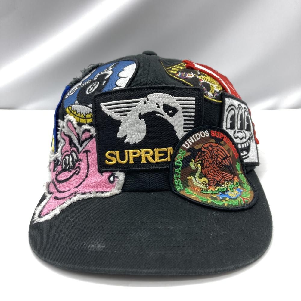 【中古】SUPREME 25ss Patech 6-panel キャップ ブラック △カスタム品 [19][240019501619] 中古】SUPREME 25ss Patech 6-panel キャップ ブラック △カスタム品