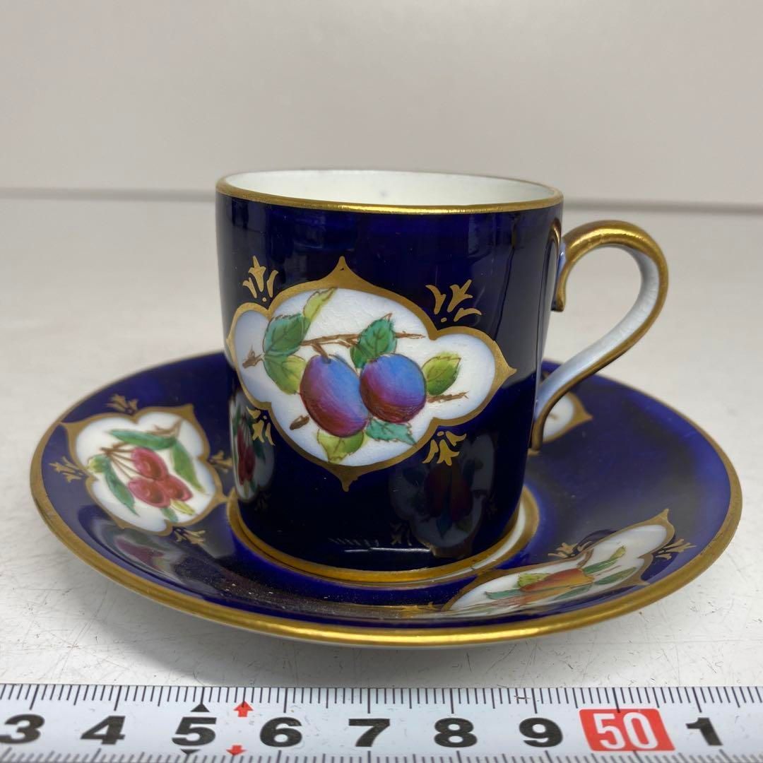 英国 クラウン チェルシーアンティーク カップソーサー 東H5-0610