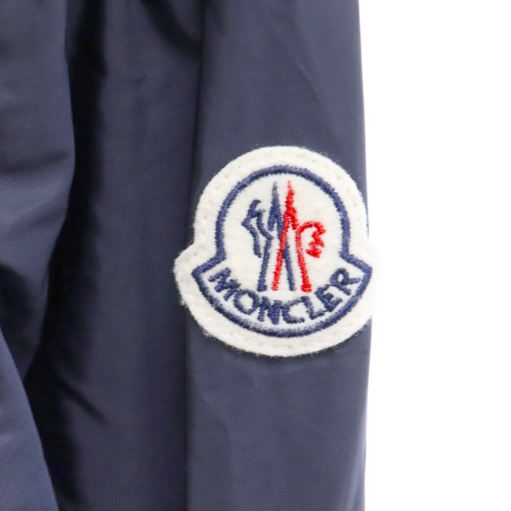 モンクレール ナイロンパッドジャケット ベージュ／ネイビー MONCLER (モンクレール) SEE GIUBBOTTO ジップアップナイロン