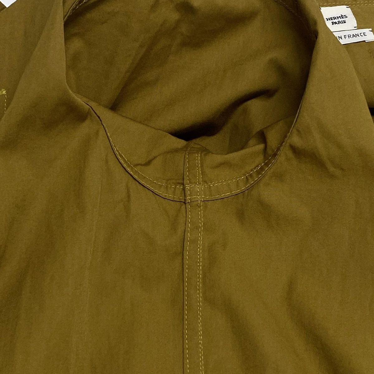 HERMES エルメス ワンピースセットアップ サイズコットン レディース - 5E0546DE ブラウン ジップアップシャツワンピース＆ジレ