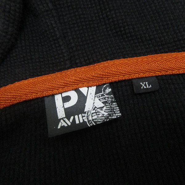 G■アヴィレックス/AVIREX フルジップパーカー/コットン【XL】黒/men's/1【中古】■