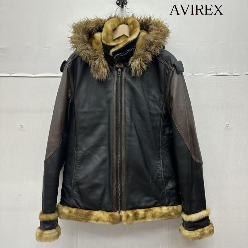 AVIREX アヴィレックス ジャケット、上着 レザージャケット HOOD