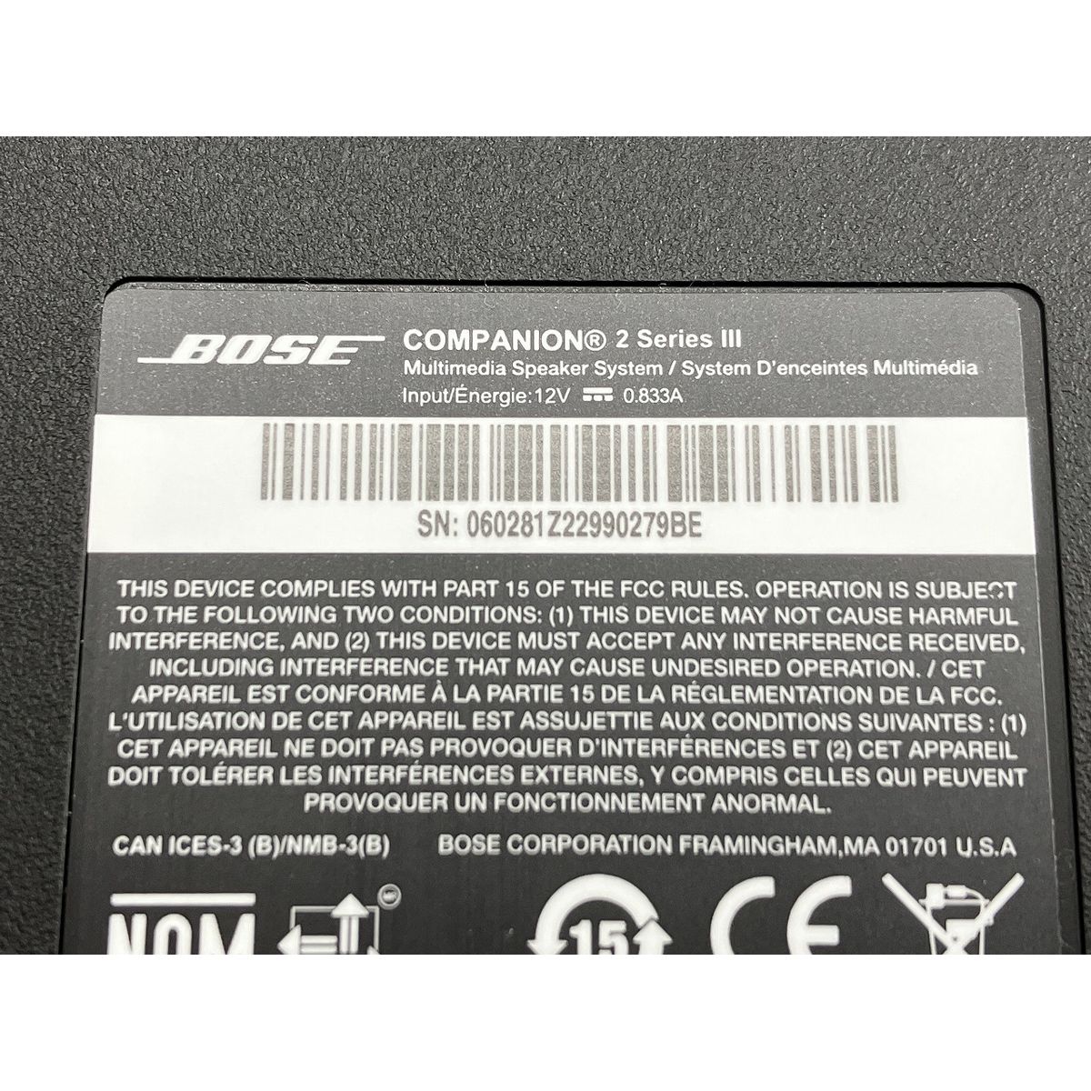  BOSE Companion 2 Series III スピーカーペア 音響機材 オーディオ ボーズ スピーカー スピーカー ウーファー