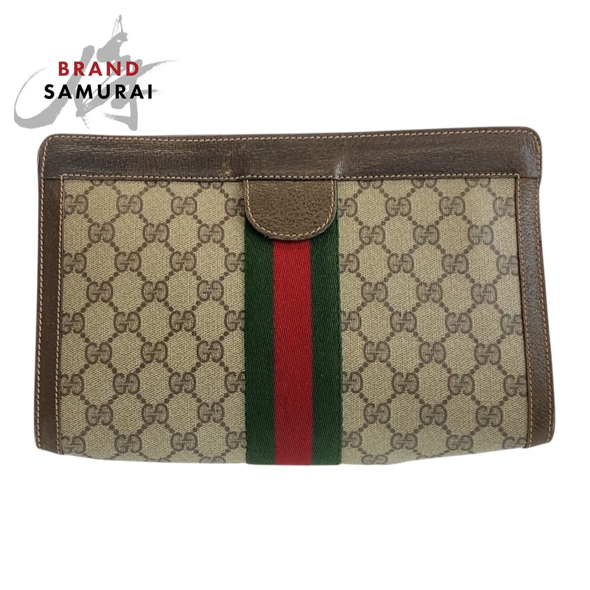 希少　オールドグッチ　クラッチバッグ　シェリーライン スエード ブラウン 美品 GUCCI グッチ ヴィンテージ オールドグッチ シェリーライン