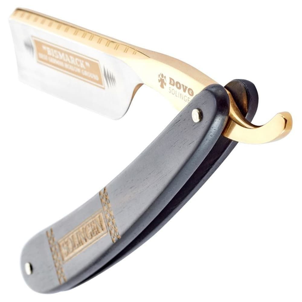 DOVO かみそり Ebony Bismarck 3 4インチ ストレートレザー 10681082 18歳以上