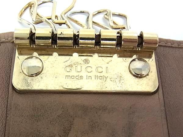 美品　GUCCI グッチ  GG柄 スウェード　6連 キーケース 鍵入れ 9284.jpg