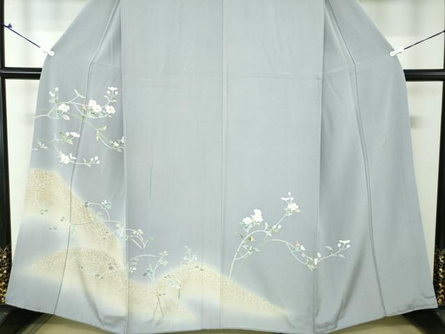 平和屋着物○訪問着 花筏文 暈し染め 金彩 正絹 逸品 AABC5035zg