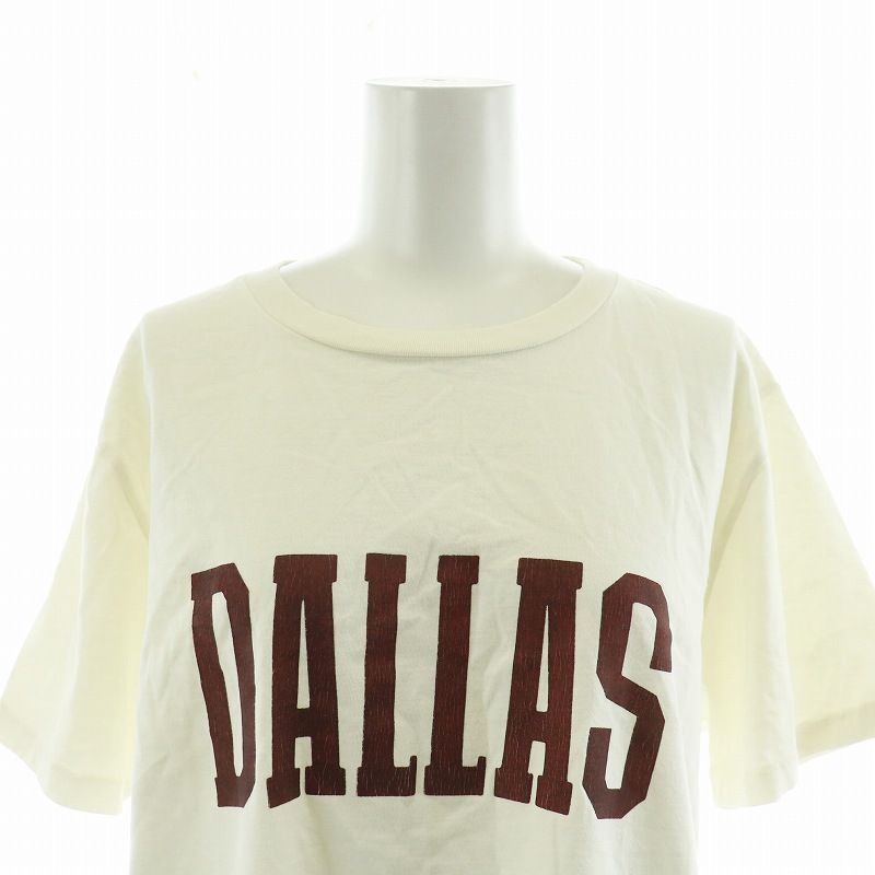 レミレリーフ REMI RELIEF 23SS DALLAS Tシャツ プリント 半袖 L ホワイト 23070521001710 /NQ レディース レミレリーフ REMI RELIEF 23SS DALLAS Tシャツ プリント 半袖 L