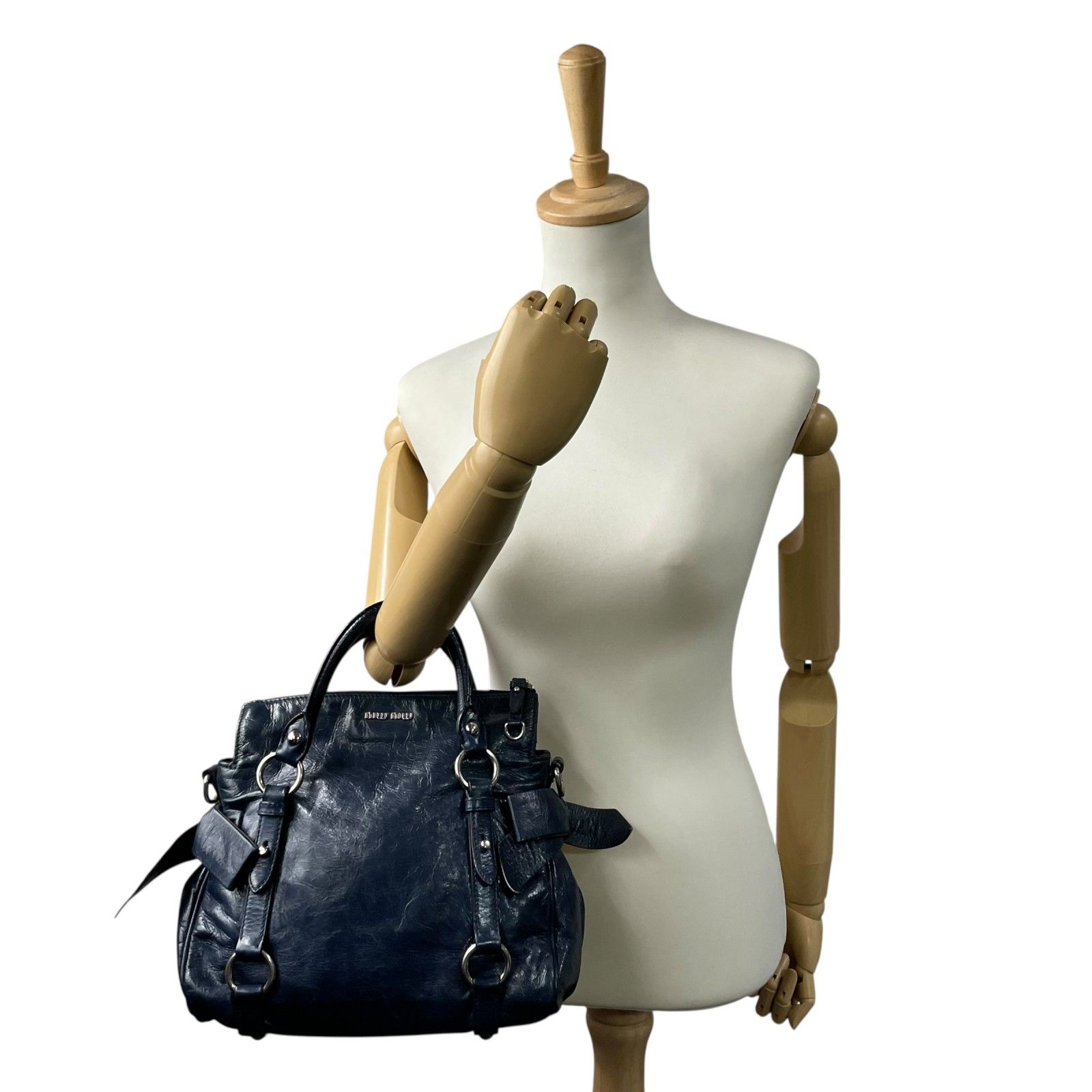 美品 miu miu ミュウミュウ 2WAY ハンドバッグ ショルダーバッグ