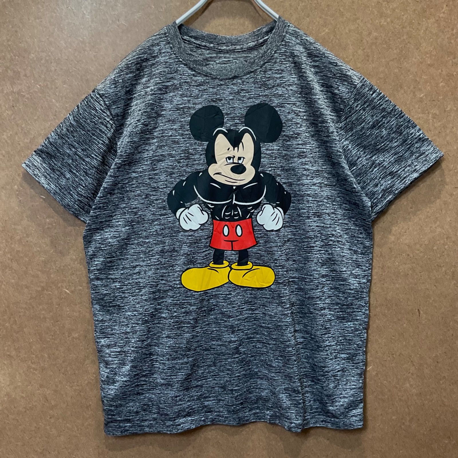 US古着 ミッキーマウスMICKEY MOUSE ボディビル筋肉マッスル半袖t