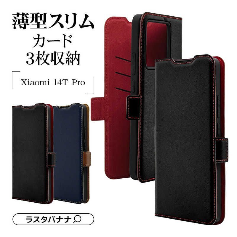 Xiaomi 14T 薄型手帳サイドマグネットケース Pro ラスタバナナ 衝撃吸収 衝撃 ブラック 5G 0 Note Redmi ネイビー 薄型手帳サイドマグネットケース（ブラック 手帳型 耐衝撃吸収