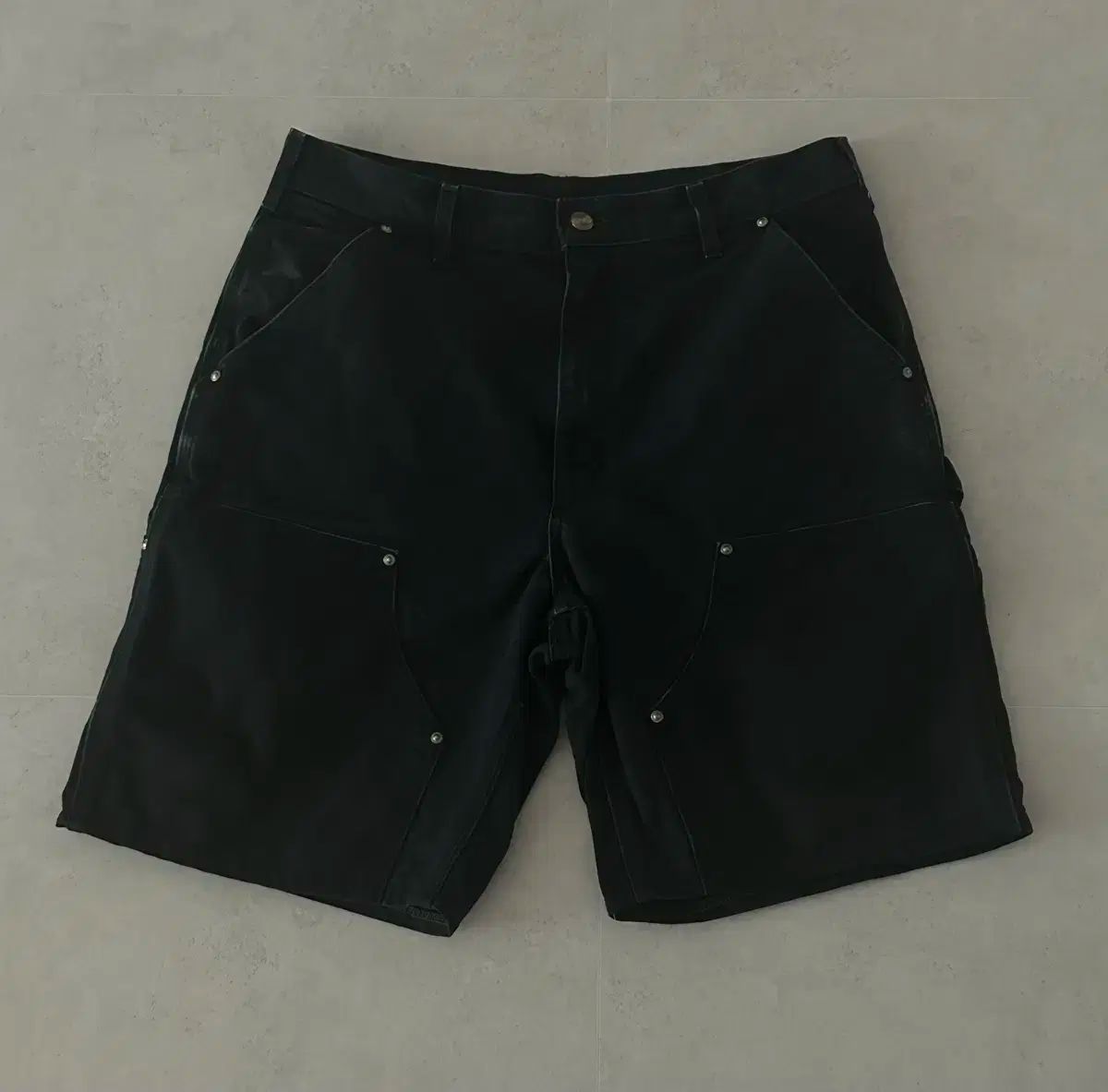 最も優遇の Carhartt(カーハート) in made 黒 ショートパンツ ダブルニー パンツ