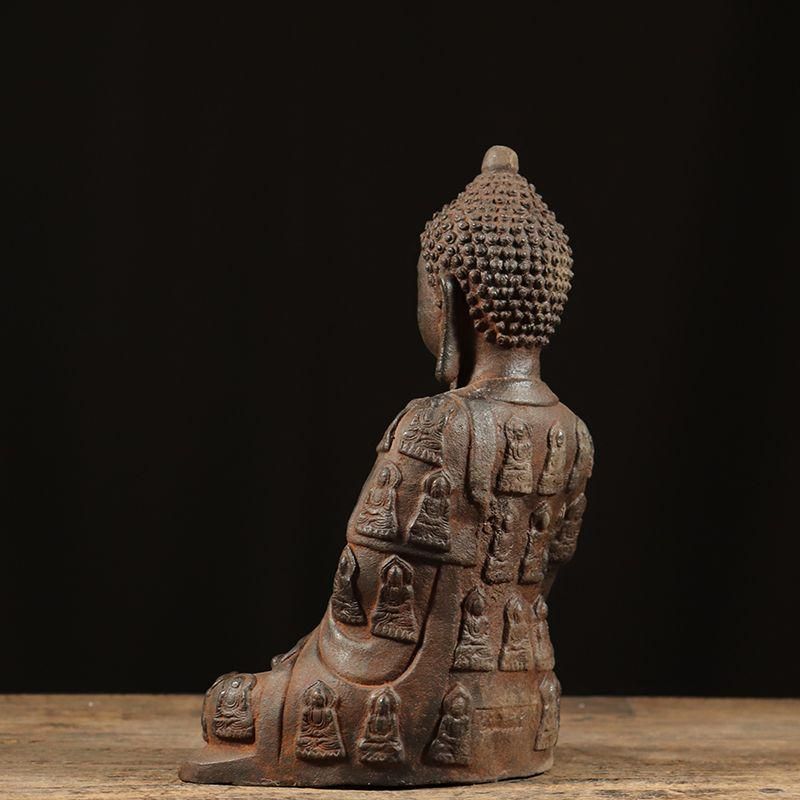 鉄器 鉄仏 坐獣像釈迦尼仏 家内仏堂 供養 禅意 茶室 置物 工芸品 鉄器 鉄仏 釈迦牟尼坐像 工芸品 美術品 置物 - メルカリ