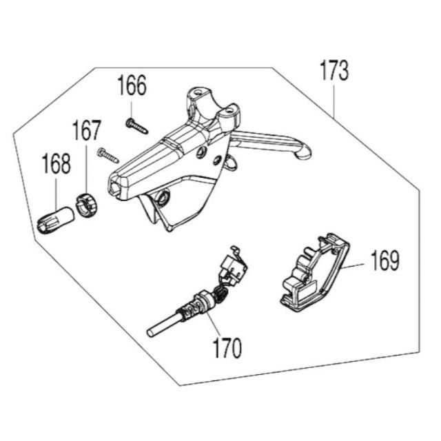 マキタ makita 充電式運搬車 CU600DZ 用ブレーキレバーアッセンブリ 127458-9 修理 部品 パーツ 農家 農業 果樹園 造園 建設 現場 土木