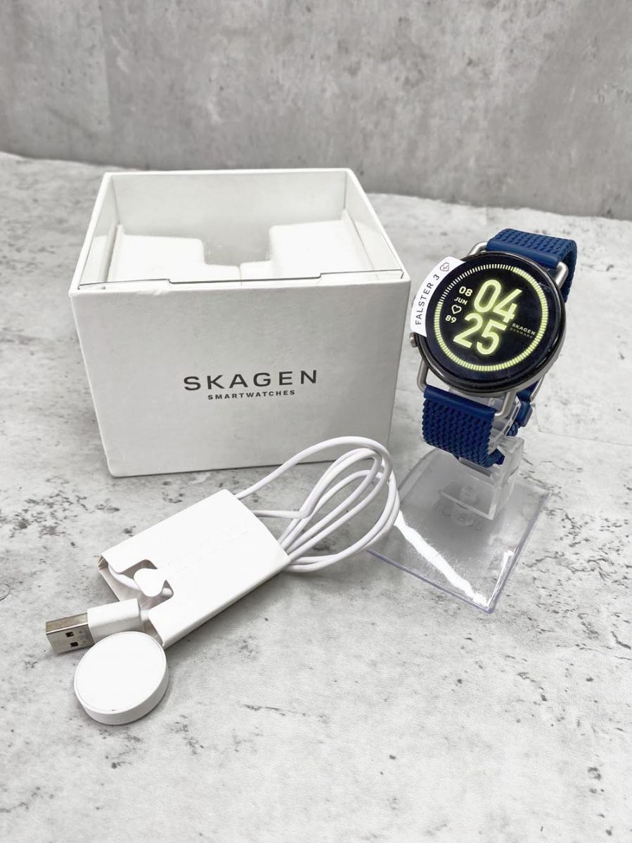 SKAGEN スカーゲン スマートウォッチ DW10S1 通電 済 デジタル 腕時計 紺 ◎レディース
