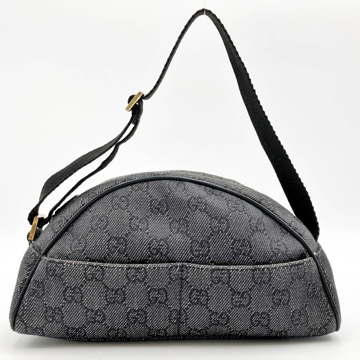 GUCCI ダークグレー ショルダーバッグ美品 GUCCI ダークグレー ショルダーバッグ美品