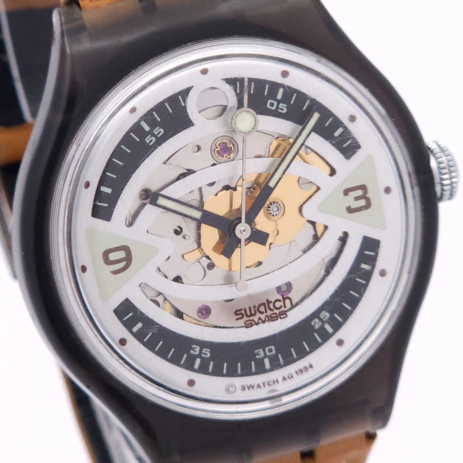 swatch スウォッチ 自動巻 動作品 裏スケ - メルカリ