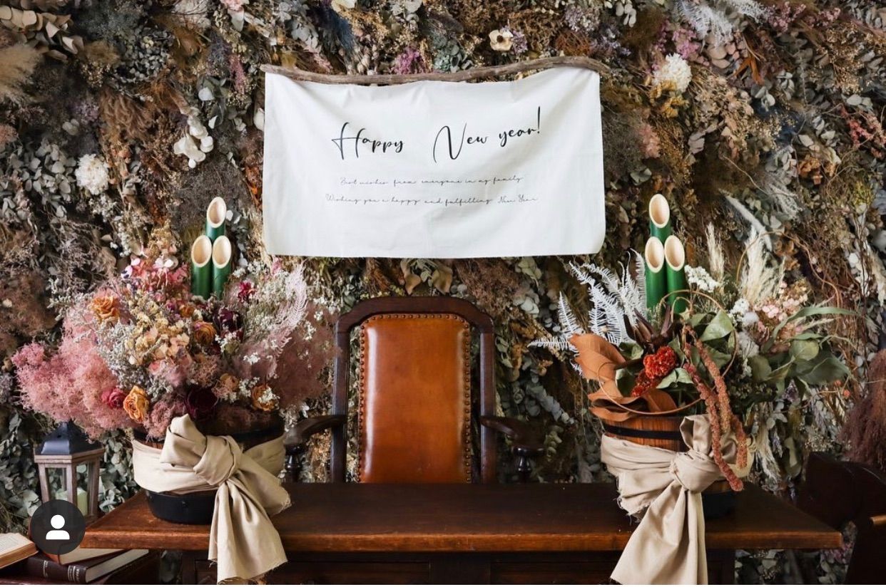 ウェディングタペストリー横長バージョン