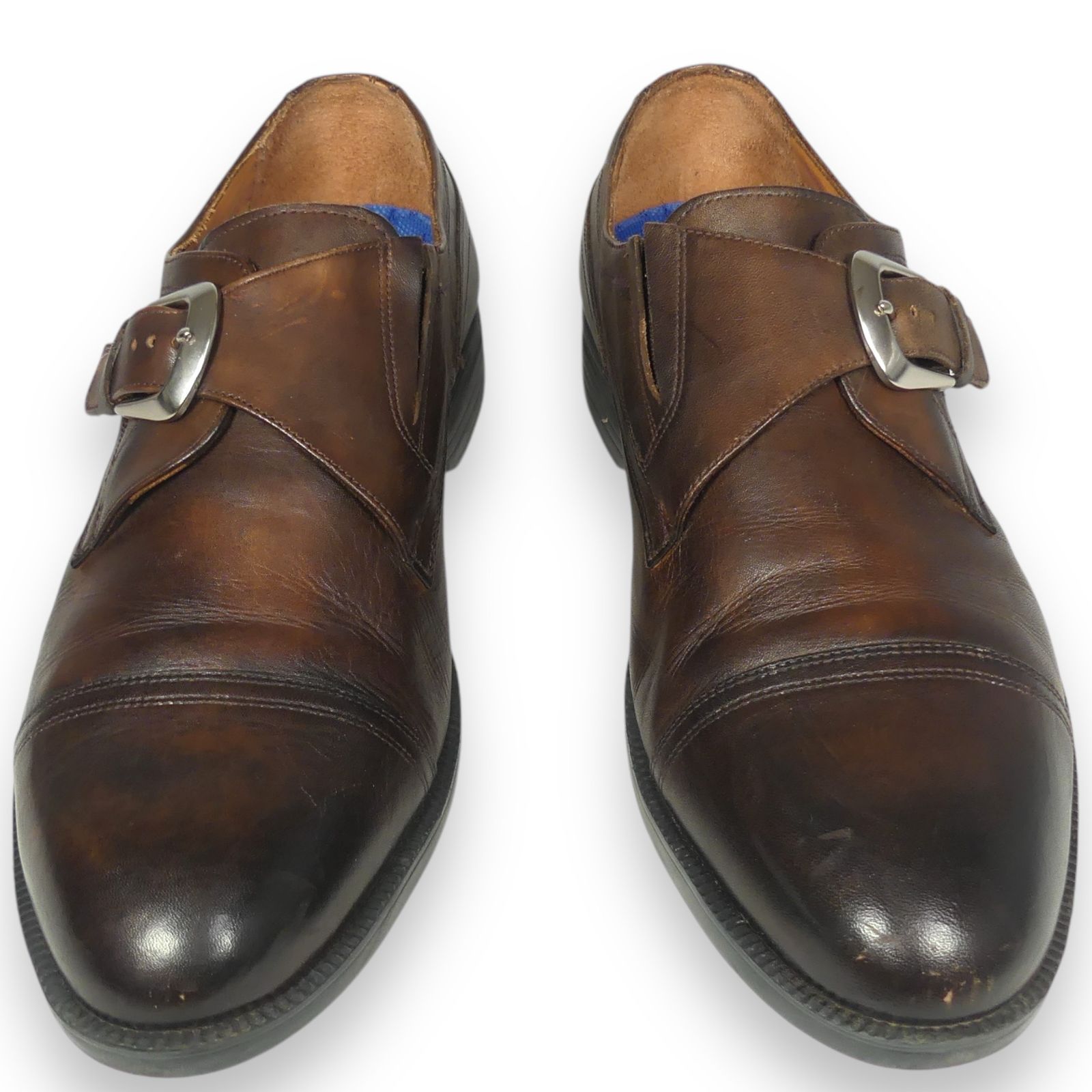 HAWKINS ホーキンス モンクストラップ 26.5 本革 8.5 茶 ストレート