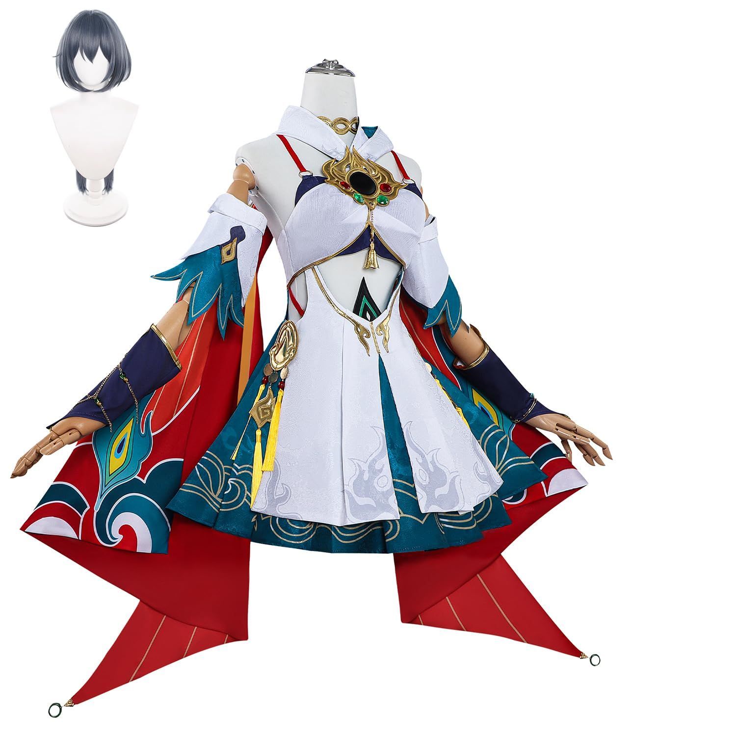 五次元 高品質 崩壊 スターレイル コスプレ ウィッグ付き 華麗版 仮装 学園祭 文化祭 撮影 ハロウイン パーティー コスチューム BJ0927ML03