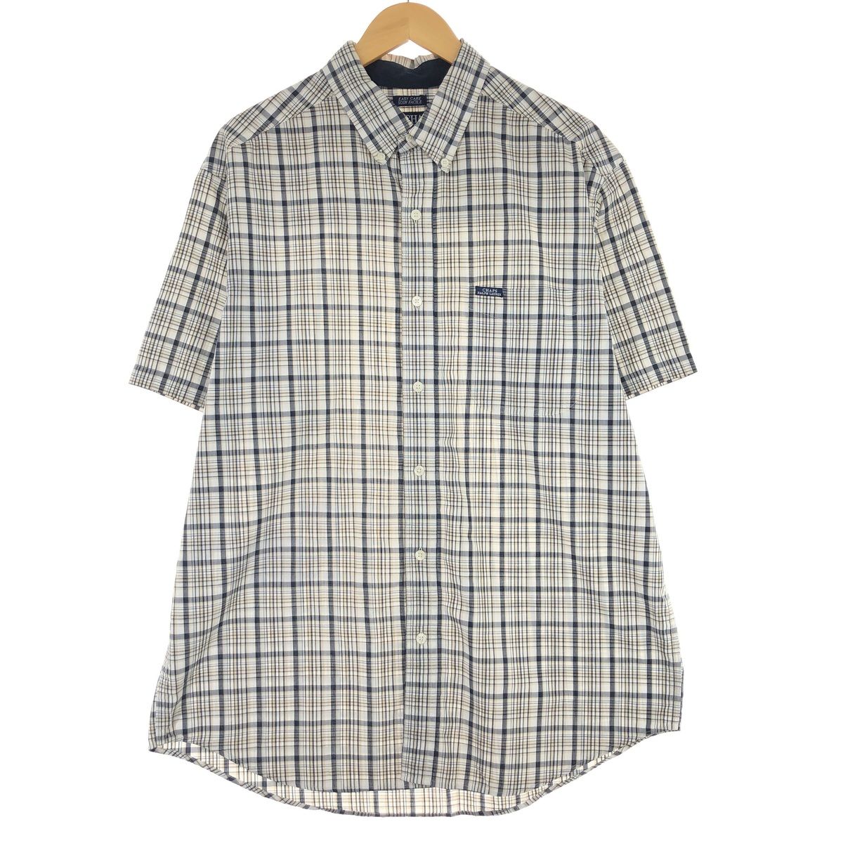 古着 90年代 ラルフローレン Ralph Lauren CHAPS チャップス 半袖 ボタンダウン チェックシャツ メンズXL ヴィンテージ/eaa441141