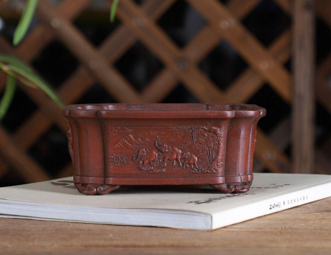 四方植木鉢 多肉植物鉢 紫砂鉢 盆栽鉢 植木鉢 小品盆栽鉢 大品盆栽