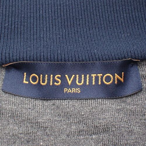 LOUIS VUITTON(ルイ・ヴィトン) モノグラム ジップアップニットブルゾン アウター アパレル ファッション ジップアップ パーカー M  レーヨン コットン ポリエステル ナイロン ネイビー紺 メンズ 40802097326【中古】【アラモード】