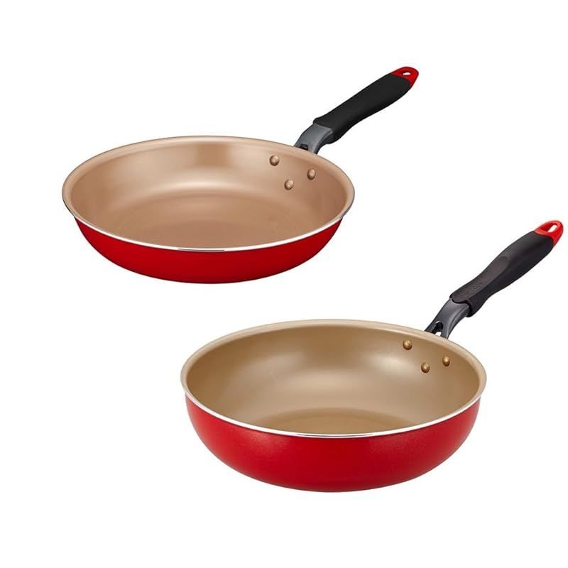 エバークック フライパン 26? オール熱源対応(IH対応) レッド ドウシシャ ドウシシャ エバークックアルファフライパン IH対応 26cm EAFP26RD