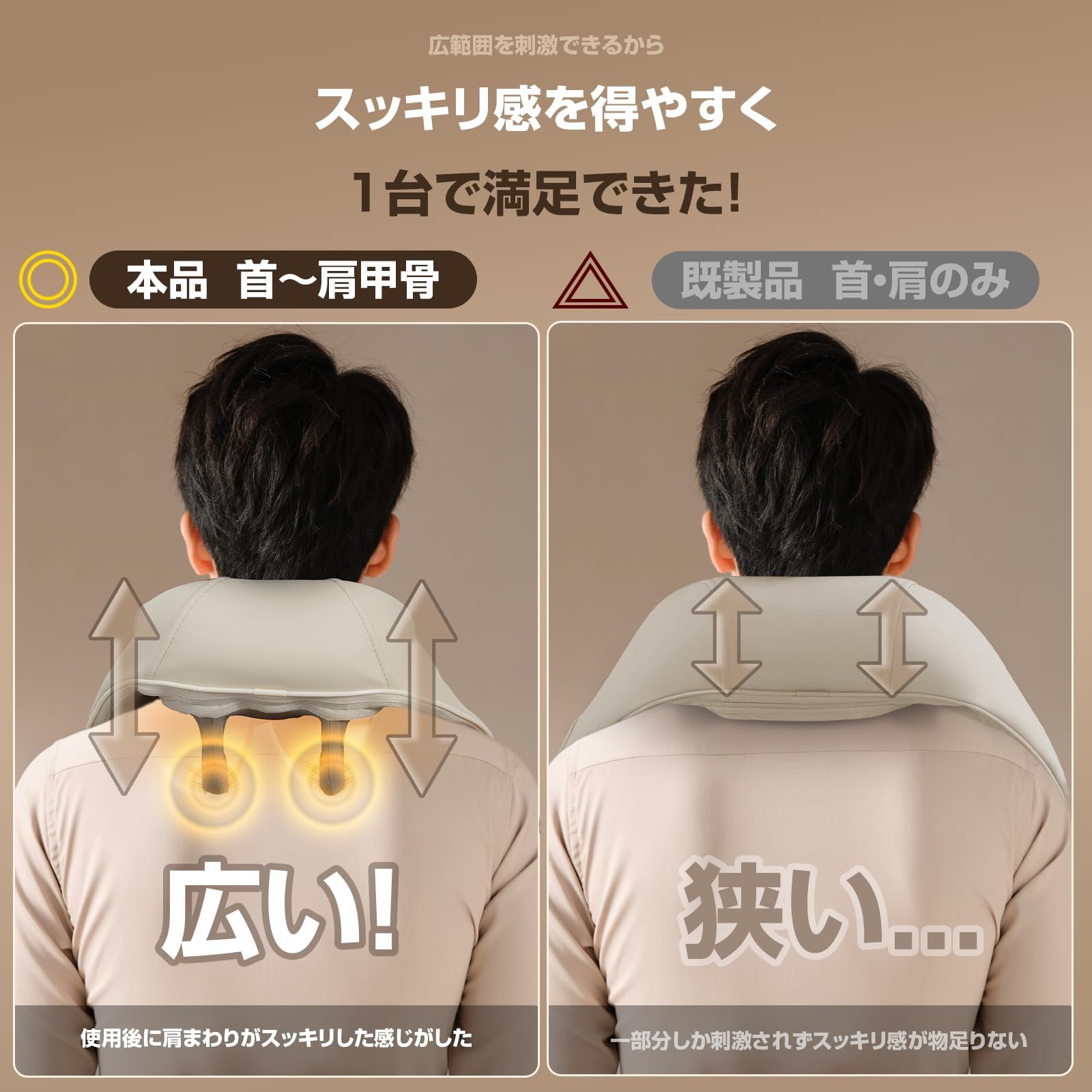 Liaolee ネックケア 首 肩 腰 背中 太もも リラクゼーション器 2025新登場 温熱機能 コードレス USB充電式 強度調節 静音 軽量 長さ調節 洗える布カバー 記念日 新年 プレゼント お祝い 家