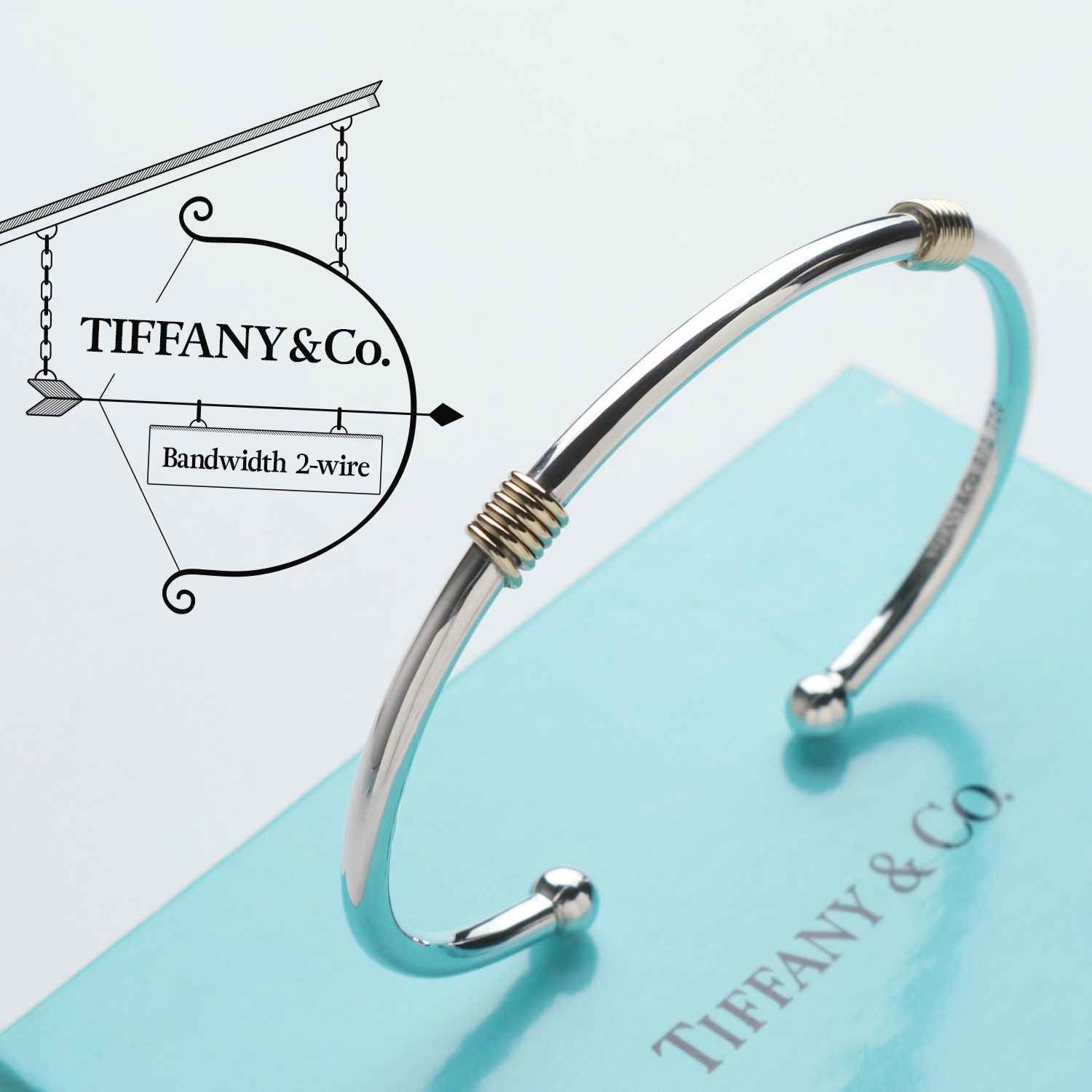 美品 TIFFANY ティファニー バンドウィズ 925 750 バングル www.mindel