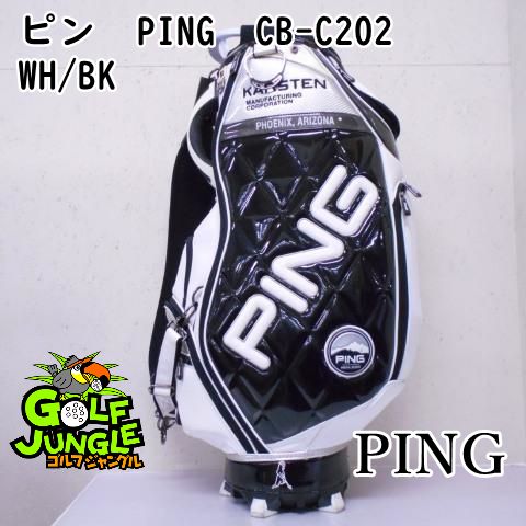 【中古】キャディバッグ ピン ピン　PING　CB-C202　WH BK  0 キャディバッグ カート スタンド おすすめ　