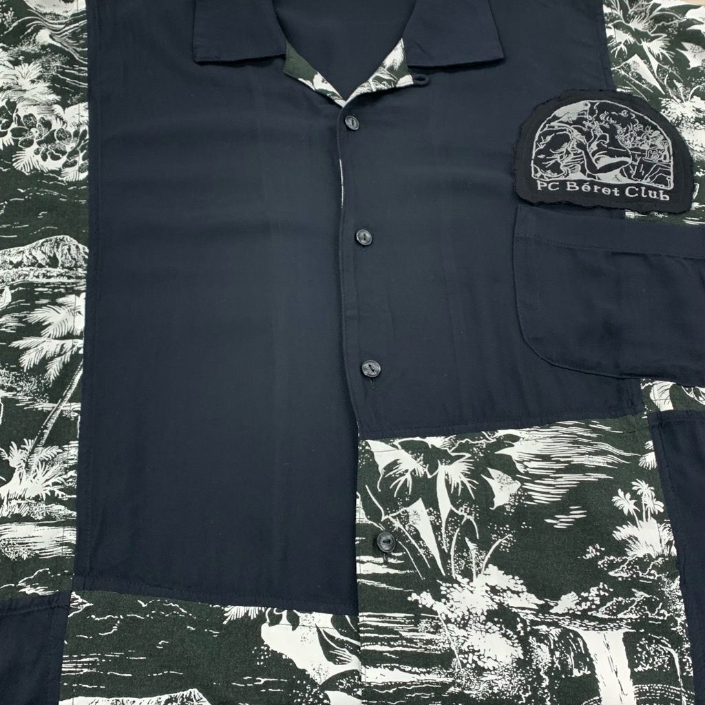 PORTER CLASSIC 21SS ALOHA SHIRT PATCHWORK BLACK サイズM PC-024-1565 ポータークラシック  アロハシャツ パッチワーク ブラック レーヨン/ポリエステル 半袖 【X0268-001】□ - メルカリ