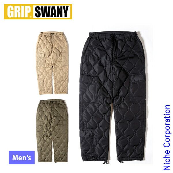 グリップスワニー TAIONx GRIP SWANY ダウン カーゴパンツ TAION GPS PT 01 BK ブラック XL
