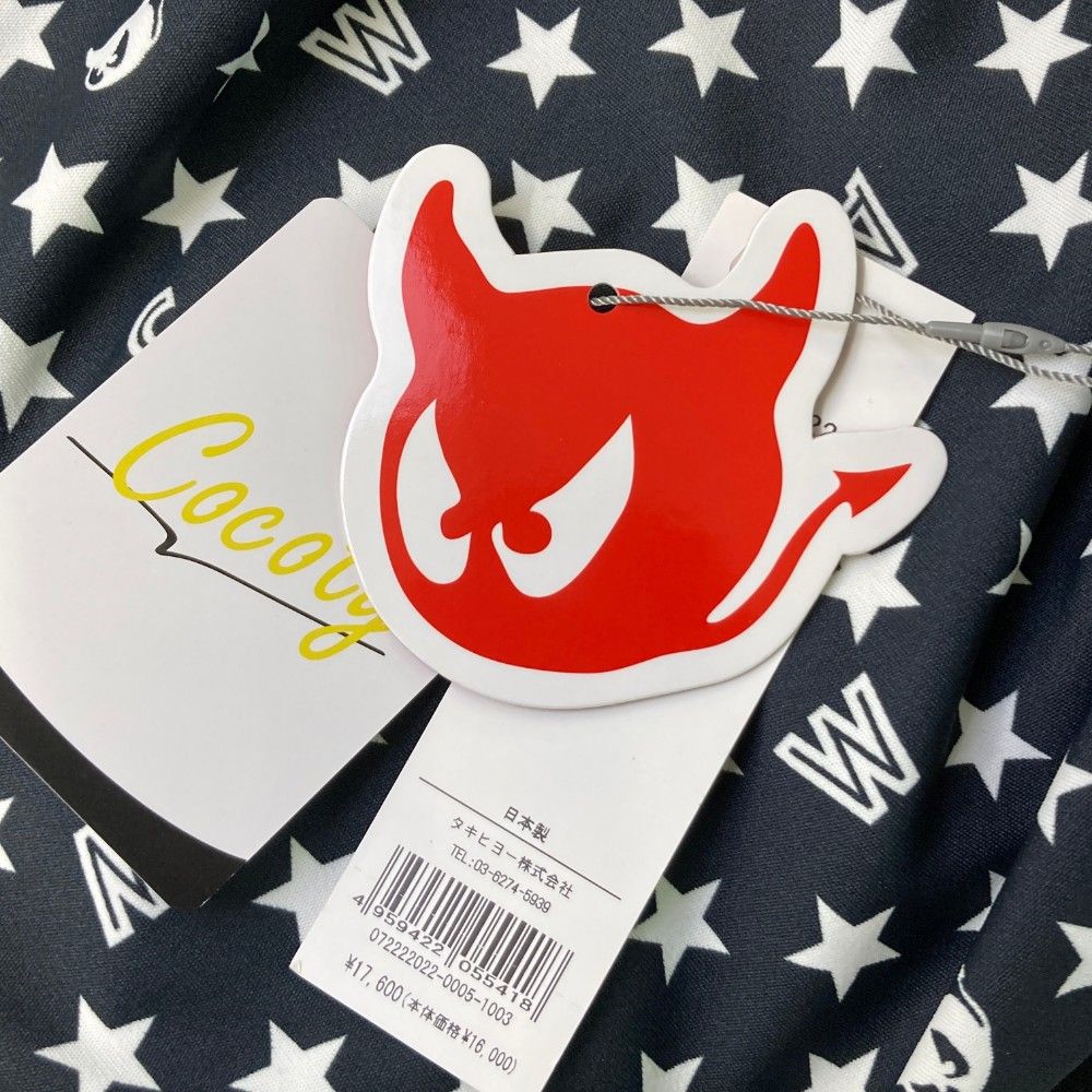 サイズ：3 WAAC ワック モックネック半袖Tシャツ 星柄 ブラック系