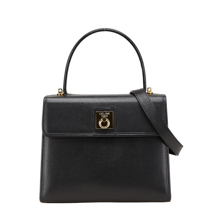 セリーヌ ハンドバッグ ショルダーバッグ 2WAY ブラック レザー