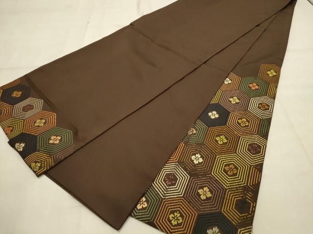 △縞文様 七宝文様 未使用品 しつけ付き 美品 逸品 御召 t7295 着物 (