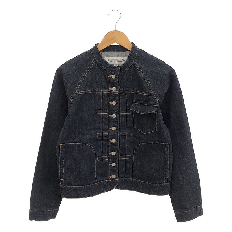 美品si-si-si comfort 定番スタンドカラーデニムジャケット　38 Si-Si-Si｜BASIC DENIM JACKET スタンドカラーベーシックデニム