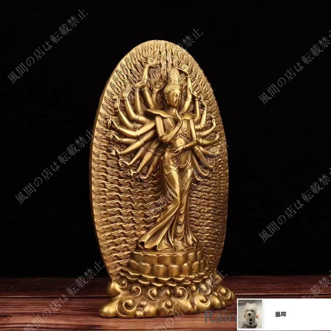仏教美術 白銅 小型 細密細工 千手観音像 仏像 H4.5㎝ Amazon｜千手観音 仏像 観音像 木彫 檜 細工木彫 風水 開運 工芸
