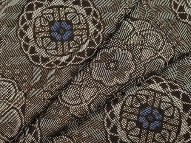 平和屋着物●本場大島紬 龍郷絣 正絹 CAAZ1168vf